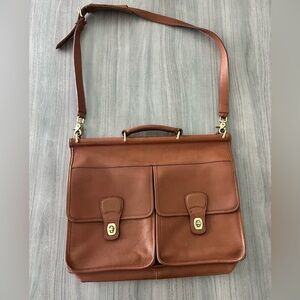 Coach Classic Vintage! 💼 EXTREMELY RARE Tan Leather Laptop Bag